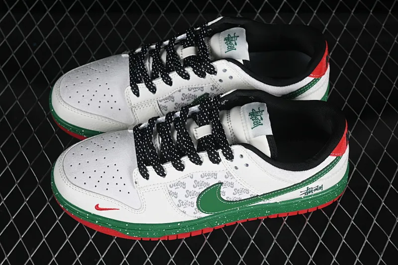 All categories Nk SB Dunk Series Nk SB Dunk Low High-end customized low-top sneakers Nike SB Dunk Low Stusi co-branded milk white green Anniversary high-end customized low-top casual sneakers SC9207-406
